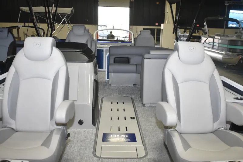 Slide: The Image of Interior of 2026 Premier 230 Sunsation Angler 4PT boat with luxurious seating. - 5