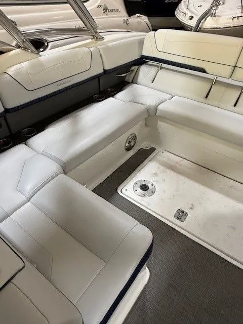 Slide: The Image of Interior of a 2016 Formula 350 FX Crossover Bowrider boat. - 23