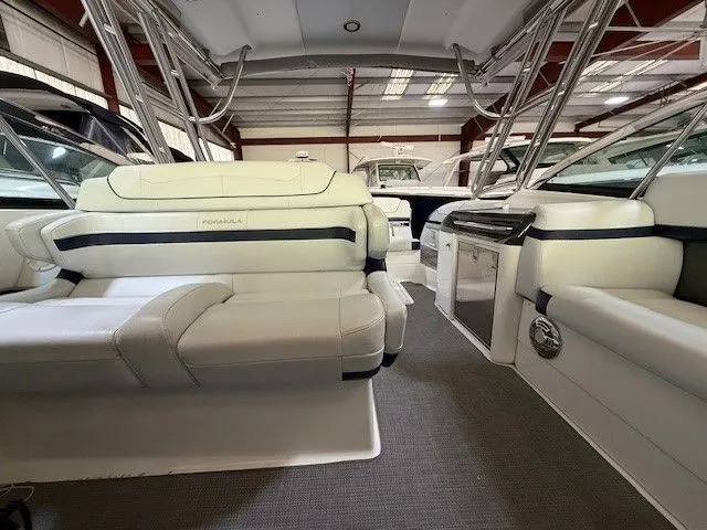 Slide: The Image of Interior of a 2016 Formula 350 FX Crossover Bowrider boat. - 24