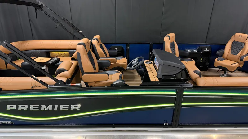 Slide: The Image of The image shows a luxurious pontoon boat with comfortable seating and modern features. - 5