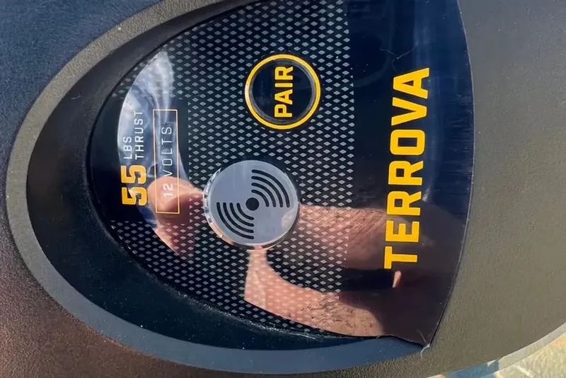 Slide: The Image of Terrova control panel with 55 lbs thrust and 12 volts display. - 20