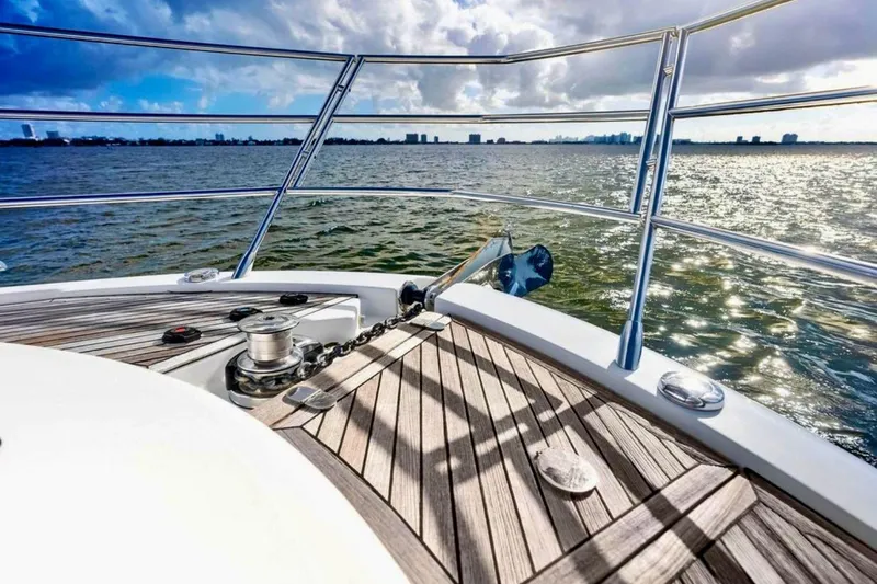 Slide: The Image of Bow of 2016 Azimut 54 yacht with ocean view and clear skies. - 15