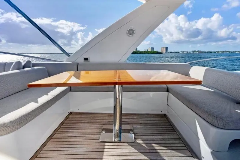 Slide: The Image of Luxurious seating area on 2016 Azimut 54 yacht with ocean view. - 25