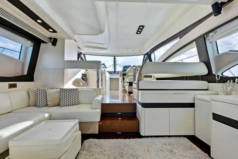 Slide: The Image of Luxurious interior of a 2016 Azimut 54 yacht with modern furnishings and elegant design. - 31