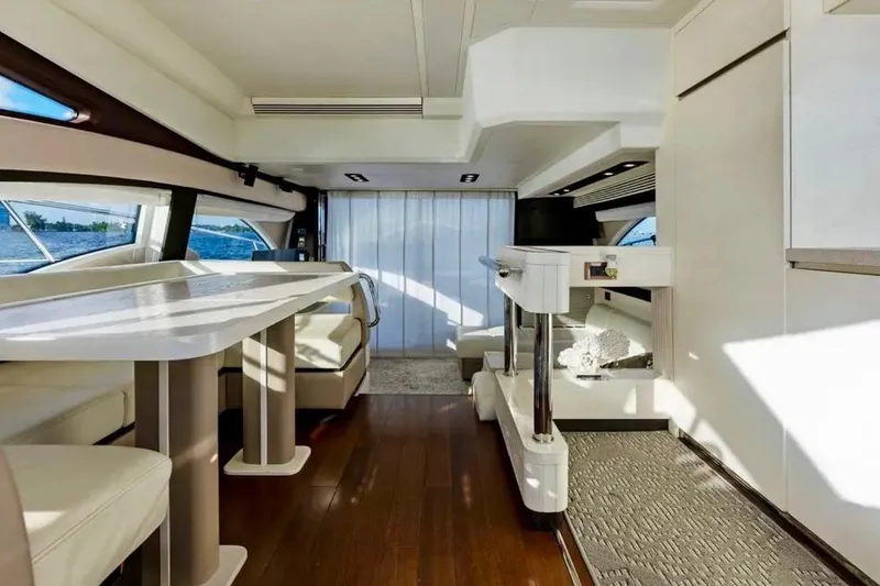 Slide: The Image of Luxurious interior of a 2016 Azimut 54 yacht with elegant seating and modern design. - 39