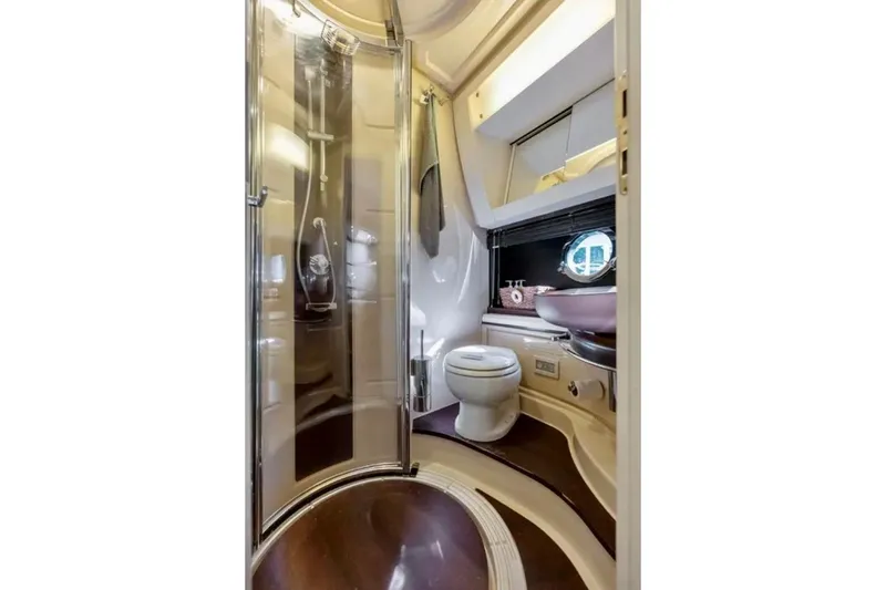 Slide: The Image of Luxurious bathroom in 2016 Azimut 54 yacht with shower and modern fixtures. - 47