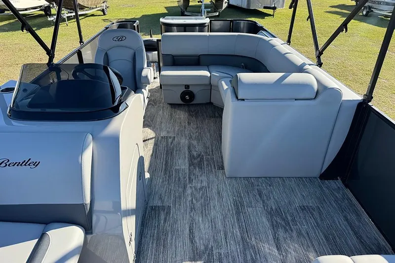 Slide: The Image of 2026 Bentley Pontoons 243 Fish-N-Cruise interior with luxurious seating and modern design. - 19