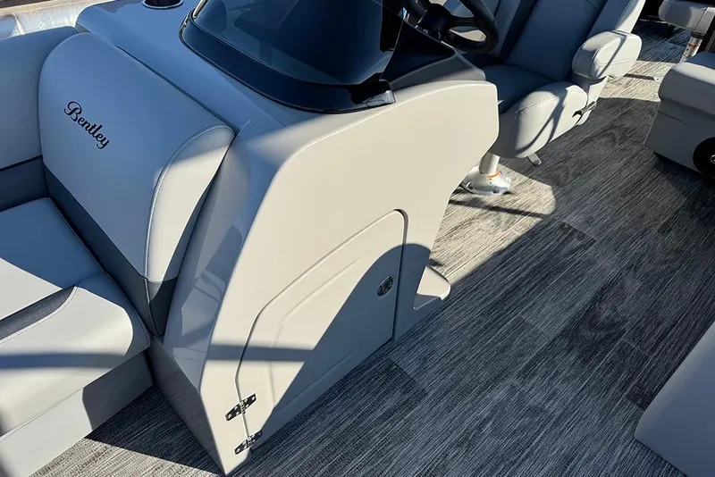Slide: The Image of 2026 Bentley Pontoons 243 Fish-N-Cruise interior with sleek seating and modern design. - 20