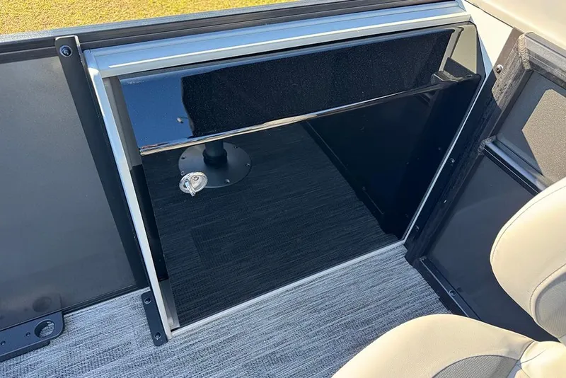 Slide: The Image of 2026 Bentley Pontoons 243 Fish-N-Cruise interior gate with sleek design and secure latch. - 41