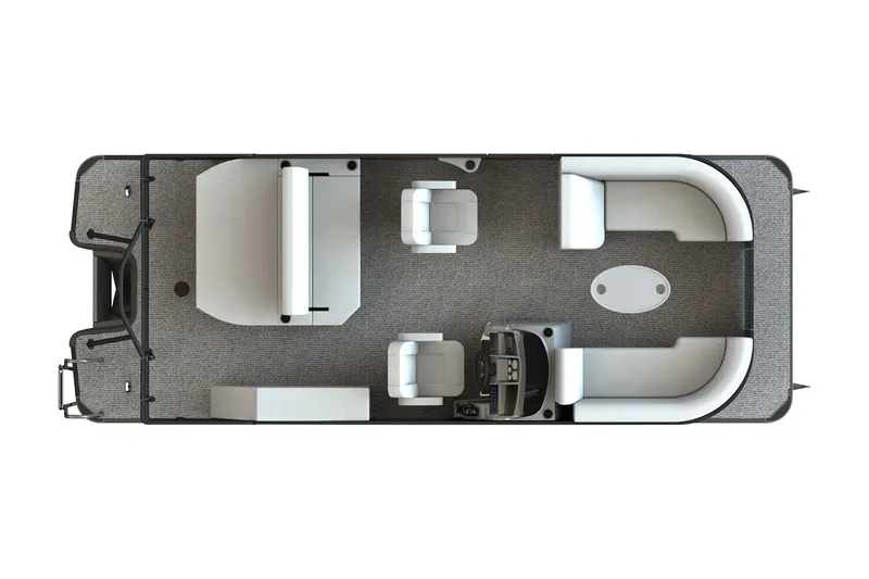 Slide: The Image of Manufacturer Provided Image: 2026 Sylvan X3 CLZ DH pontoon boat interior layout, featuring seating and helm. - 2