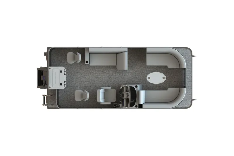 Slide: The Image of Manufacturer Provided Image: 2026 Sylvan Mirage Fish 820 Party Fish boat interior layout, top view. - 2