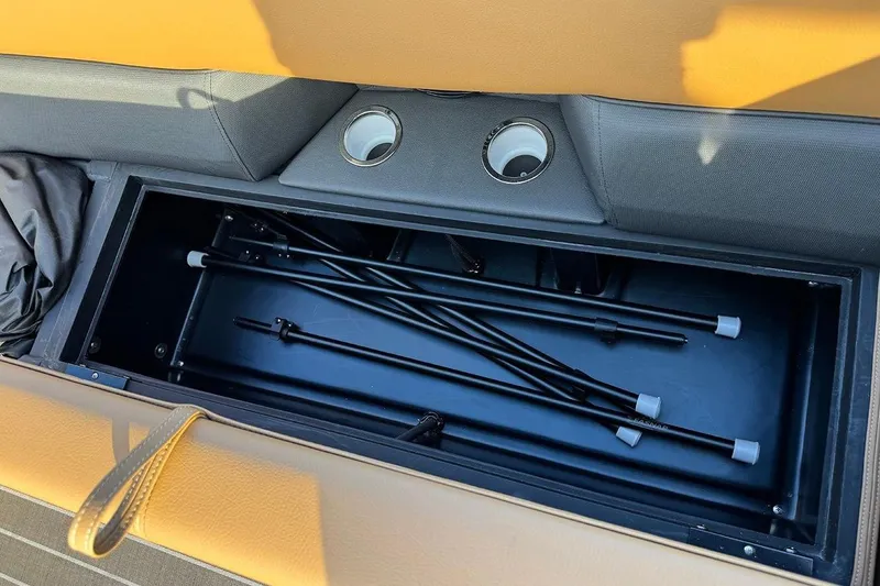 Slide: The Image of Storage compartment in Bentley Pontoons 253 Elite Swingback DC 2026. - 21