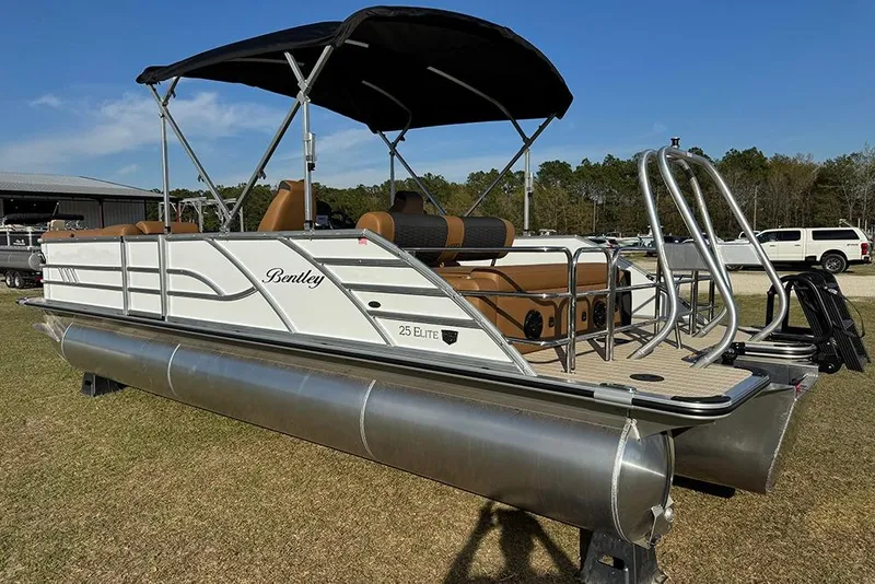 Slide: The Image of 2026 Bentley Pontoons 253 Elite Swingback DC on display, featuring sleek design and modern amenities. - 3