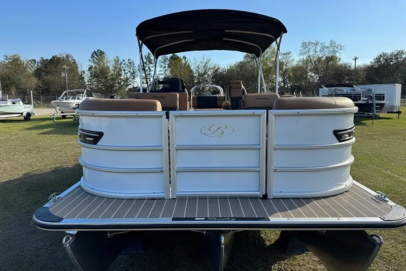 Slide: The Image of 2026 Bentley Pontoons 253 Elite Swingback DC on display, showcasing sleek design and luxury features. - 9