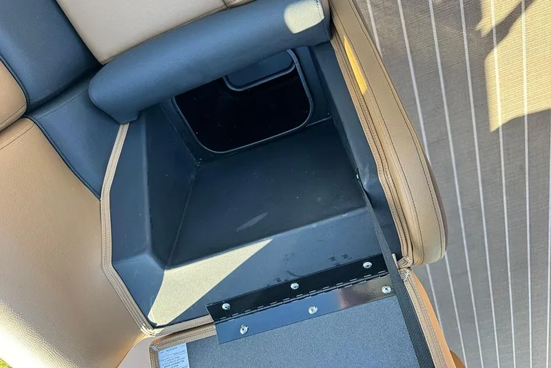 Slide: The Image of Interior storage compartment of 2026 Bentley Pontoons Elite 253 Admiral boat. - 28
