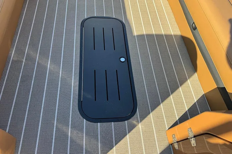 Slide: The Image of 2026 Bentley Pontoons Elite 253 Admiral interior flooring with sleek design and modern features. - 43