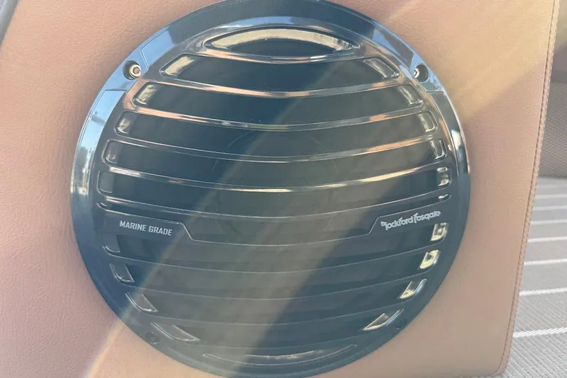 Slide: The Image of Marine-grade speaker on 2026 Bentley Pontoons Elite 253 Admiral boat. - 50