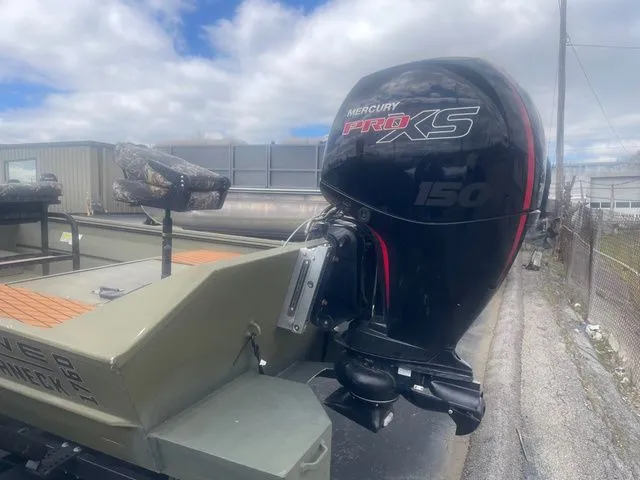 Slide: The Image of 2024 Lowe Roughneck RX1760 with Mercury Pro XS engine. - 5