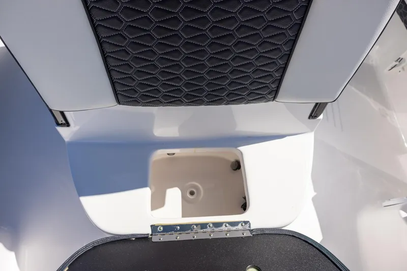 Slide: The Image of 2025 Tidewater 2500 Carolina Bay boat seat with storage compartment. - 14