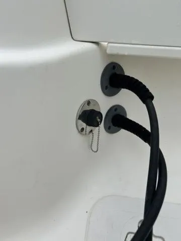 Slide: The Image of Close-up of wiring on a 2016 Bulls Bay 230 Center Console boat. - 11