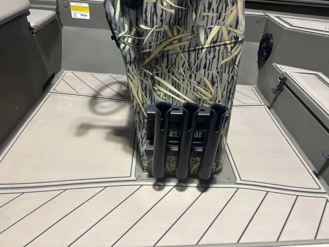 Slide: The Image of Interior of 2026 Thor Boats 1900 Lake Hammer with rod holders. - 13