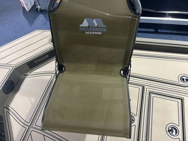 Slide: The Image of Millennium Marine chair on Thor Boats 1900 Lake Hammer, 2026 model. - 16