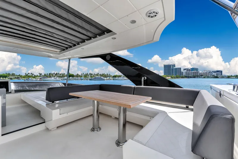 Slide: The Image of Luxurious 2013 Astondoa 72 GLX yacht deck with seating, ocean view, and modern design. - 27