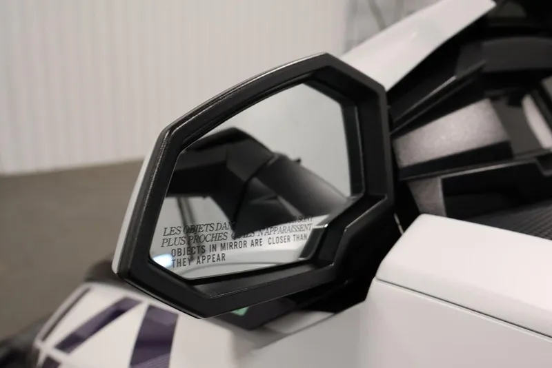Slide: The Image of Side mirror of 2026 Yamaha WaveRunner VX Cruiser HO, showing safety warning text. - 9