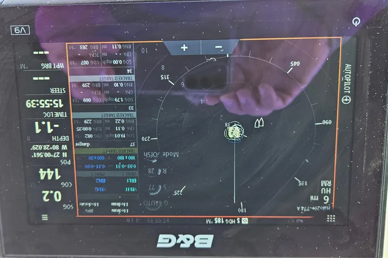 Slide: The Image of Cockpit view of 2000 Beneteau Oceanis Clipper 361 sailboat with navigation instruments. - 20