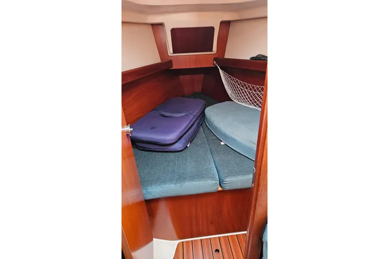 Slide: The Image of Bathroom interior of 2000 Beneteau Oceanis Clipper 361 yacht with shower and sink. - 47