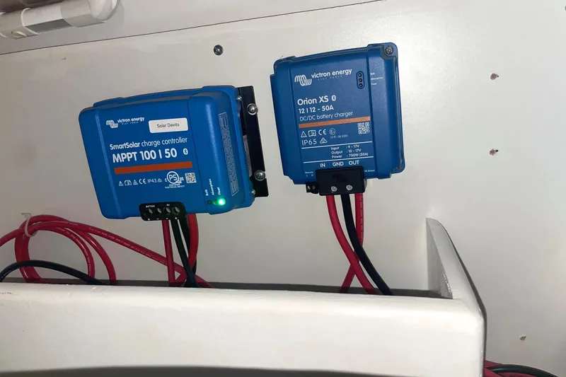 Slide: The Image of Victron Energy charge controller and battery charger in 2007 Beneteau 423 yacht. - 37
