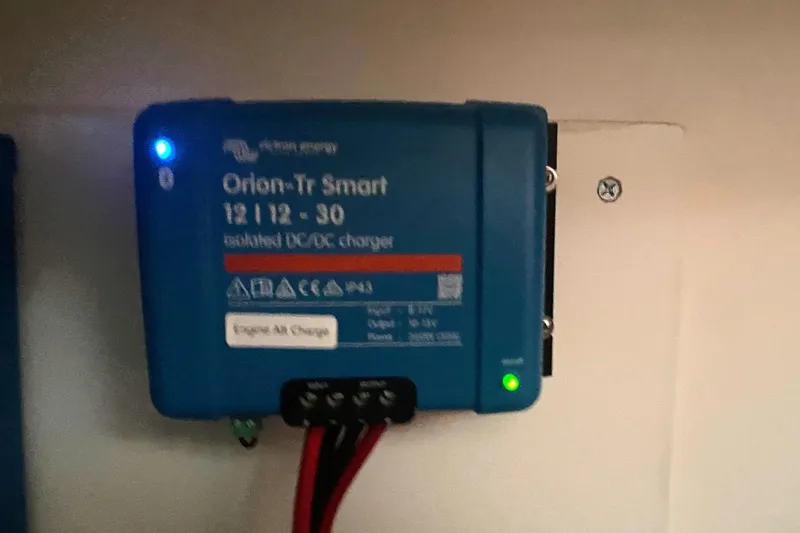 Slide: The Image of Orion-Tr Smart DC-DC charger in a 2007 Beneteau 423 yacht. - 38