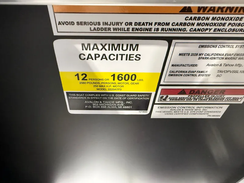 Slide: The Image of Maximum capacity sign for 12 persons or 1600 pounds. - 16