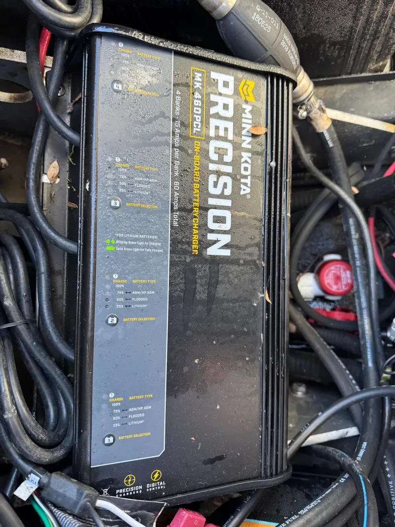 Slide: The Image of Minn Kota Precision charger in Skeeter ZX225 boat, year 2019. - 29