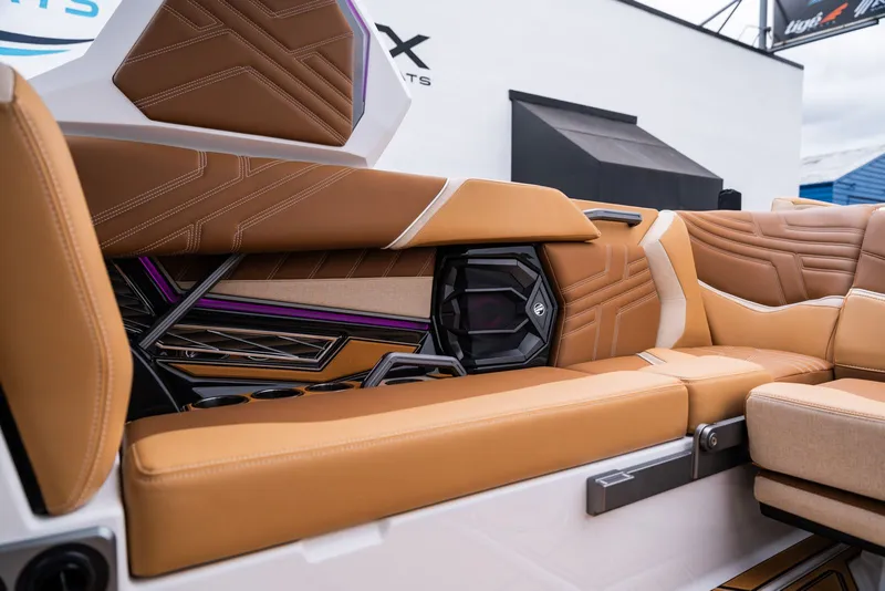 Slide: The Image of Luxurious interior of the 2026 Tigé Ultré 25ZX boat. - 23
