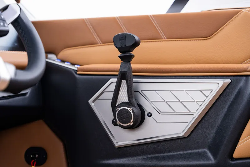 Slide: The Image of Interior of 2026 Tigé Ultré 25ZX with modern gear lever. - 26