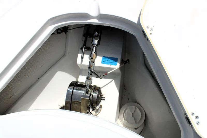 Slide: The Image of Anchor compartment of 2021 Sportsman Open 282 Center Console boat. - 40