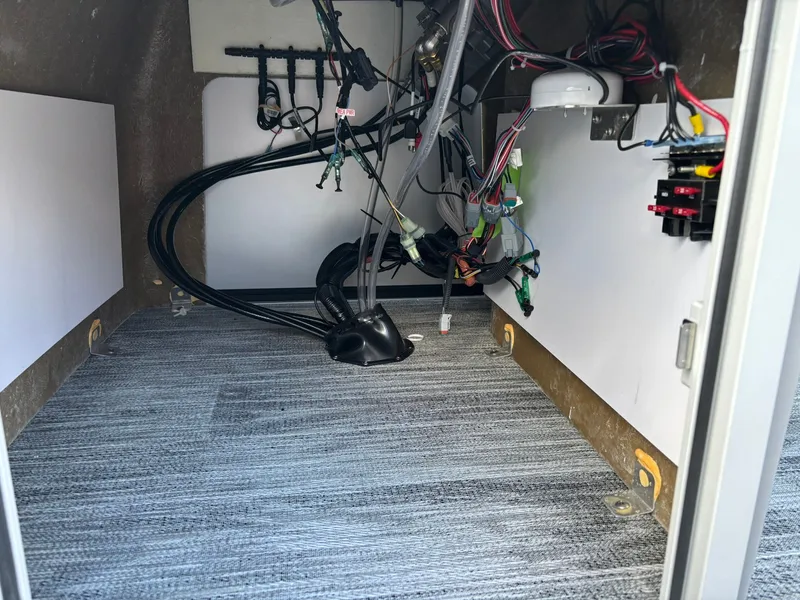 Slide: The Image of Interior of 2027 Bentley Pontoons 223 Bolt with wiring. - 17