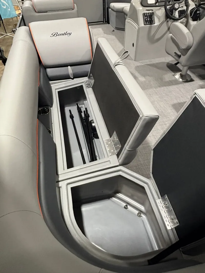 Slide: The Image of Interior of Bentley Pontoons 223 Bolt 2027 with storage compartments. - 26