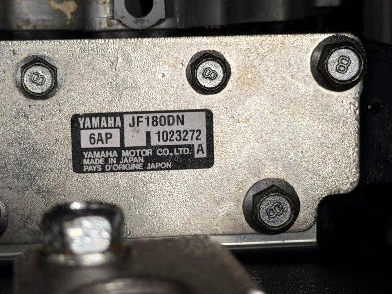 Slide: The Image of Yamaha Boats 242 Limited S 2014 engine plate with serial number. - 31