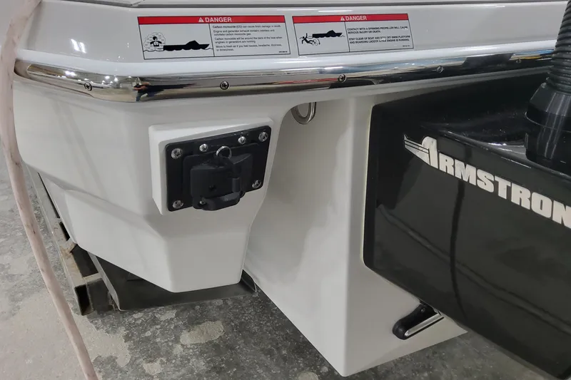 Slide: The Image of 2026 Formula 330 Crossover Bowrider OB stern detail with Armstrong bracket. - 13