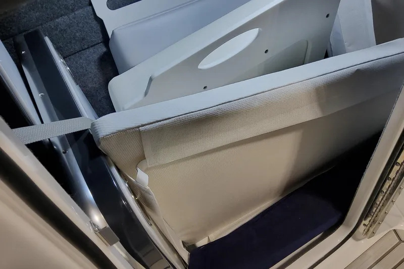Slide: The Image of Interior seating detail of 2026 Formula 330 Crossover Bowrider OB boat. - 39