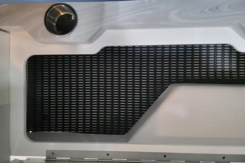 Slide: The Image of Interior detail of 2026 Formula 330 Crossover Bowrider OB, featuring sleek design elements. - 60