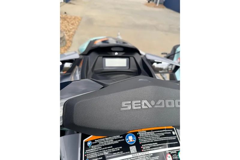 Slide: The Image of 2024 Sea Doo Wake 170 jet ski dashboard view with brand logo. - 10