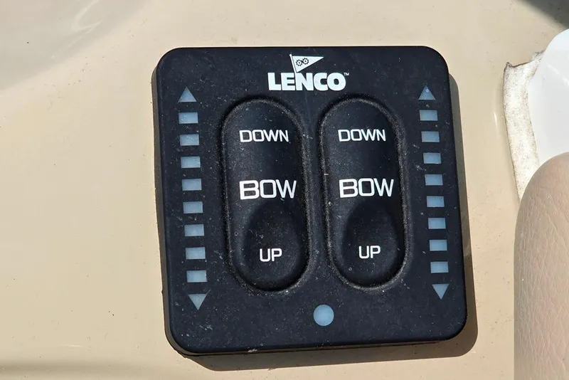 Slide: The Image of Lenco trim tab control panel on 2005 Chaparral Sunesta 254 boat. - 17