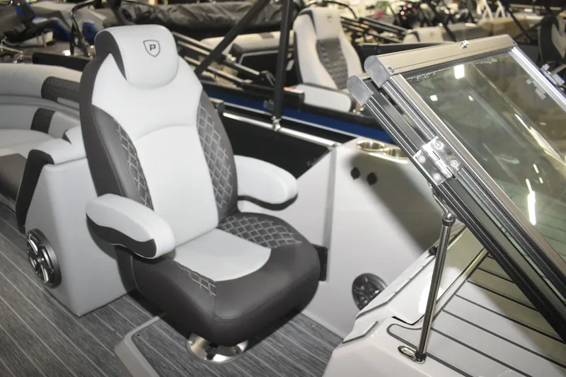 Slide: The Image of Luxurious seating in 2026 Premier 250 Solaris Sport boat interior. - 15