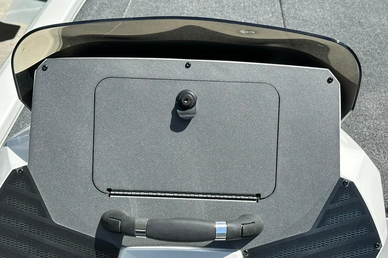 Slide: The Image of 2026 Vexus AVX1880 boat dashboard with a mounted camera and handle. - 21