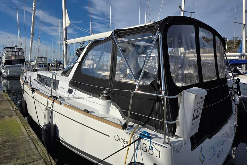 Slide: The Image of 2022 Beneteau Oceanis 38.1 full Iversons enclosure - 16