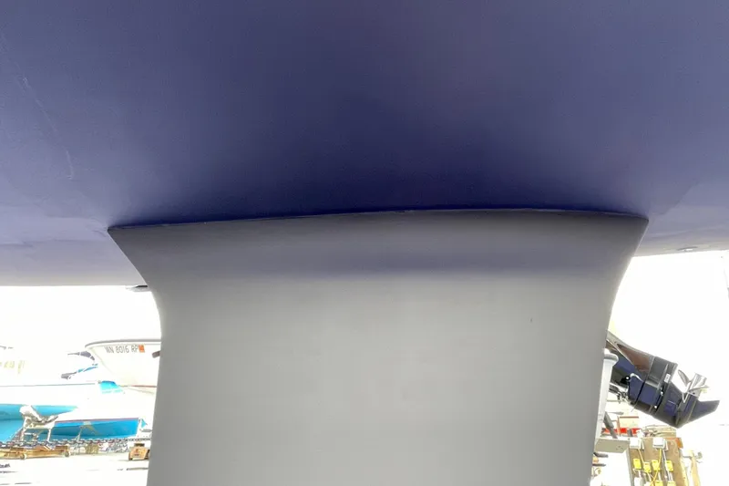 Slide: The Image of Close-up of the keel of a 2022 Beneteau Oceanis 38.1 - 25