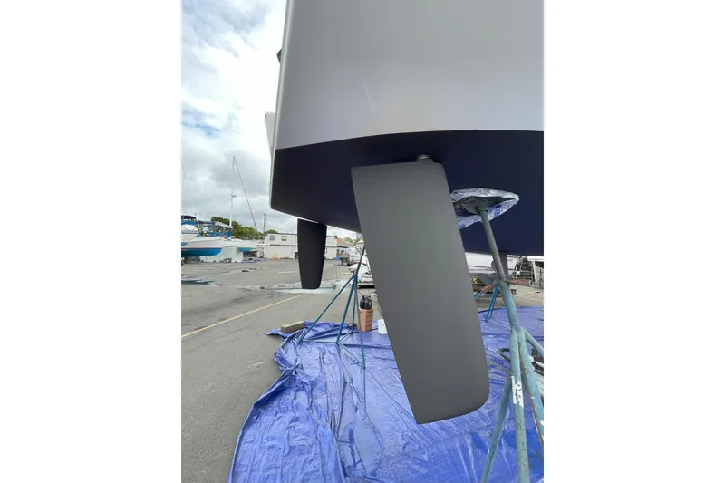 Slide: The Image of Beneteau Oceanis 38.1 twin rudder system - 27